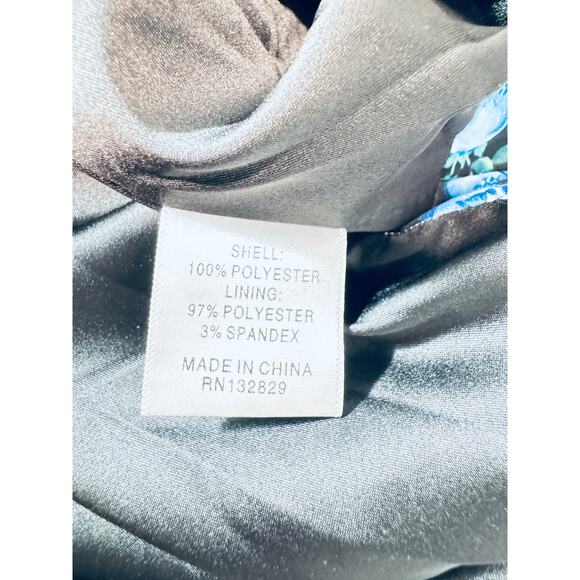 Majorelle Stellina Dress Floral Choker Neckline Backless Long Gown with Slit - Picture 9 of 14